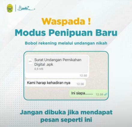 WASPADA MODUS PENIPUAN UNDANGAN DI WA, BISA KURAS REKENING!