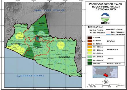 DIPERKIRAKAN AKAN HUJAN PADA SIANG-MALAM DI BANTUL PADA 02 FEBRUARI 2023!!!