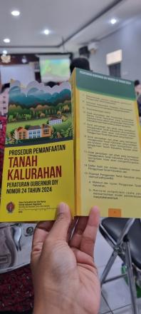 Sosialisasi Pemanfaatan tanah Kansultanan, Tanah Kadipaten dan Tanah kalurahan 