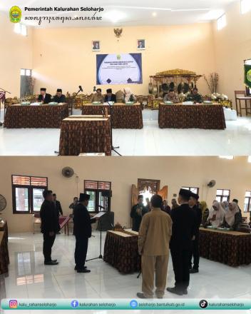 Pengambilan Sumpah Jabatan dan Pelantikan Serta Serah Terima Kepala Urusan Danarta dan Dukuh