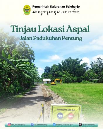 Tinjau Lokasi Pembangunan Aspal Jalan Padukuhan Pentung